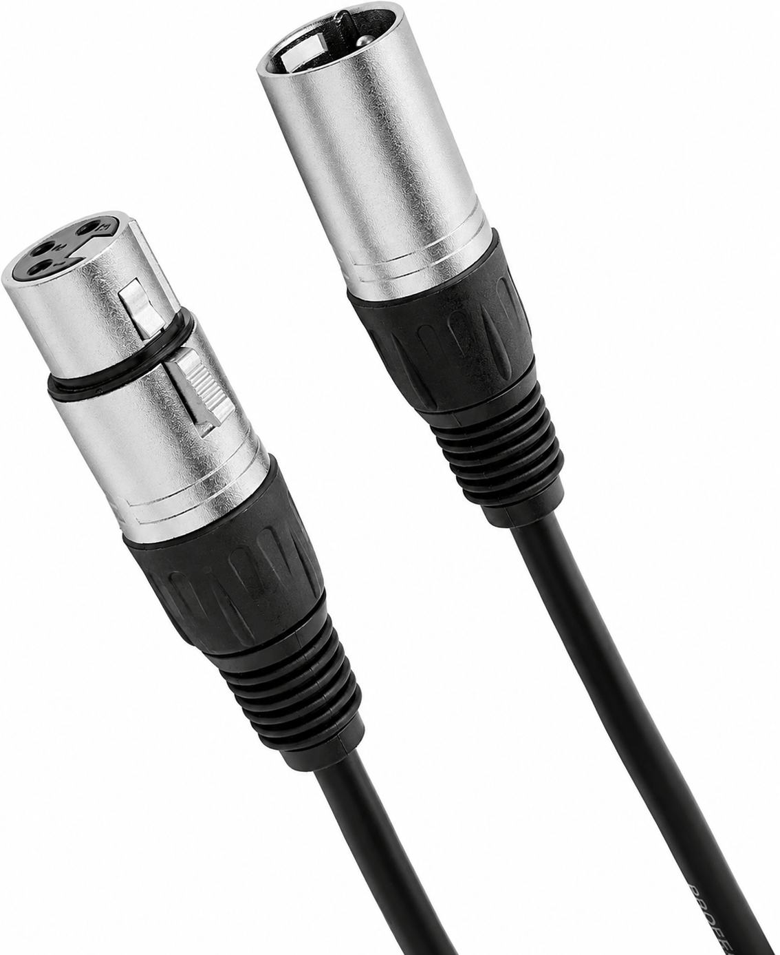 6FT Balanced XLR Microphone Cable Male to Female – Black - music instruments