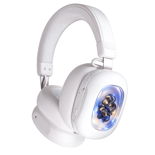 VoltaAudio Wireless Bluetooth Headphones with Dynamic Ferrofluid Display, Hi-Fi Stereo Sound & LED Music Reactive Technology