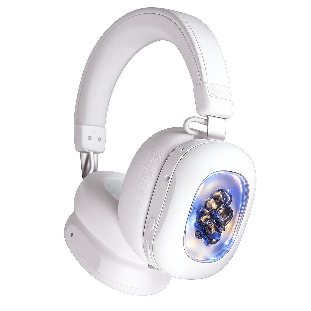 VoltaAudio Wireless Bluetooth Headphones with Dynamic Ferrofluid Display, Hi-Fi Stereo Sound & LED Music Reactive Technology - Image 2