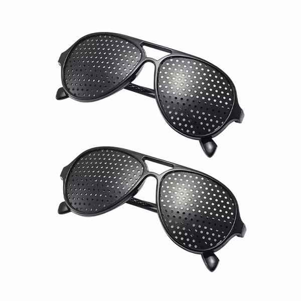 Premium Pinhole Glasses for Eye Strain Relief – Anti-Fatigue Vision Care Glasses with Stenopeic Pinhole Technology for Eye Protection & Focus Improvement