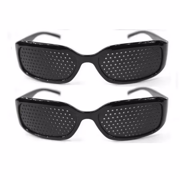 Premium Pinhole Glasses for Eye Strain Relief – Anti-Fatigue Vision Care Glasses with Stenopeic Pinhole Technology for Eye Protection & Focus Improvement