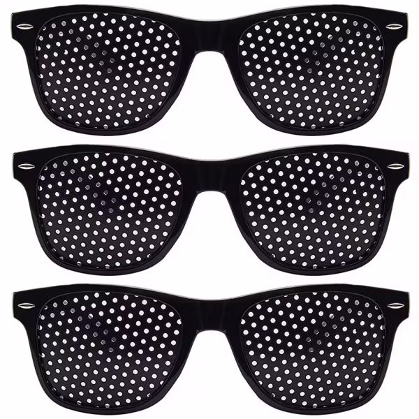 Premium Pinhole Glasses for Eye Strain Relief – Anti-Fatigue Vision Care Glasses with Stenopeic Pinhole Technology for Eye Protection & Focus Improvement