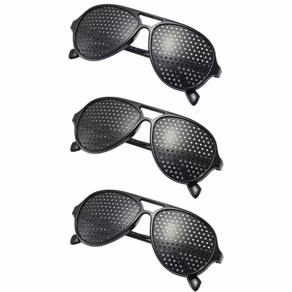 Premium Pinhole Glasses for Eye Strain Relief – Anti-Fatigue Vision Care Glasses with Stenopeic Pinhole Technology for Eye Protection & Focus Improvement