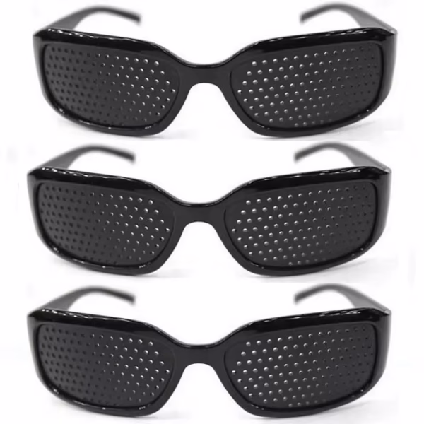 Premium Pinhole Glasses for Eye Strain Relief – Anti-Fatigue Vision Care Glasses with Stenopeic Pinhole Technology for Eye Protection & Focus Improvement