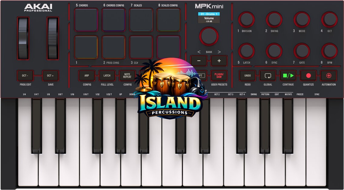 Akai MPK Mini IV USB MIDI Keyboard Controller, 25-Key