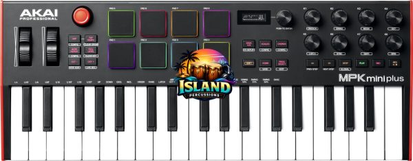Akai MPK Mini Plus USB MIDI Keyboard Controller, 37-Key