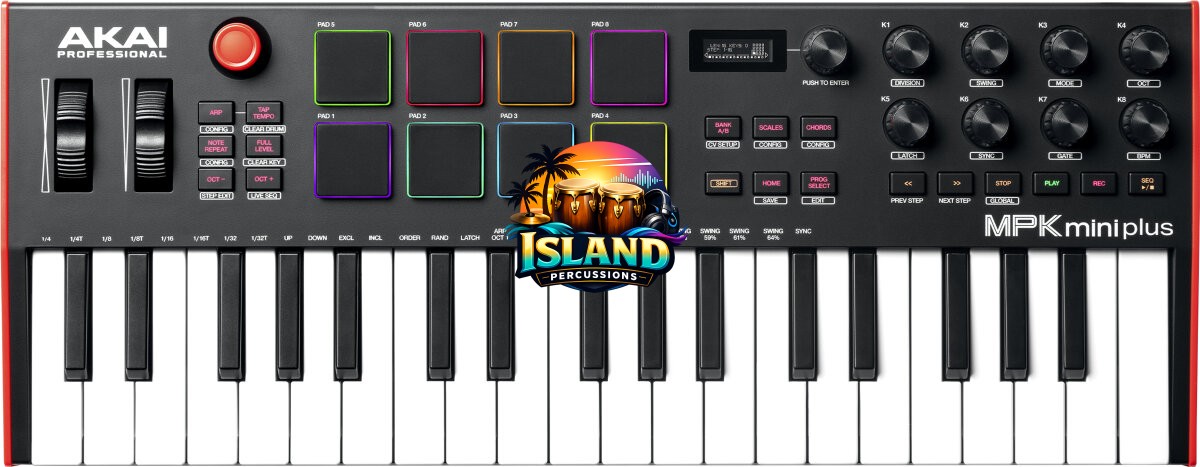 Akai MPK Mini Plus USB MIDI Keyboard Controller, 37-Key
