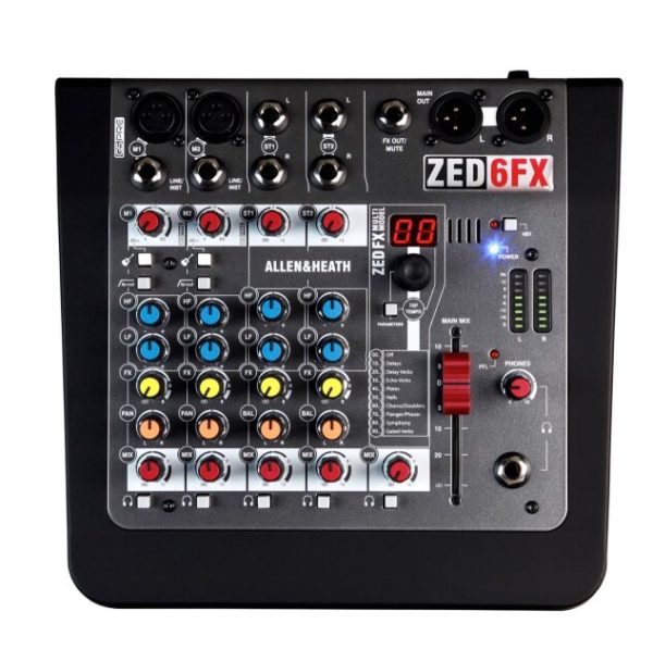 Allen and Heath ZED-6FX Compact Mixer, 6-Channel