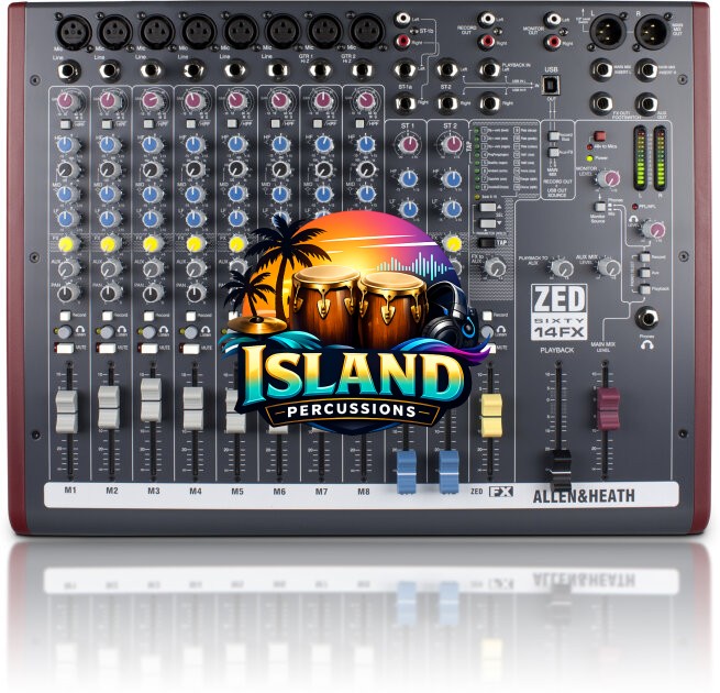 Allen and Heath ZED SIXTY-14FX Compact USB Mixer, 14-Channel