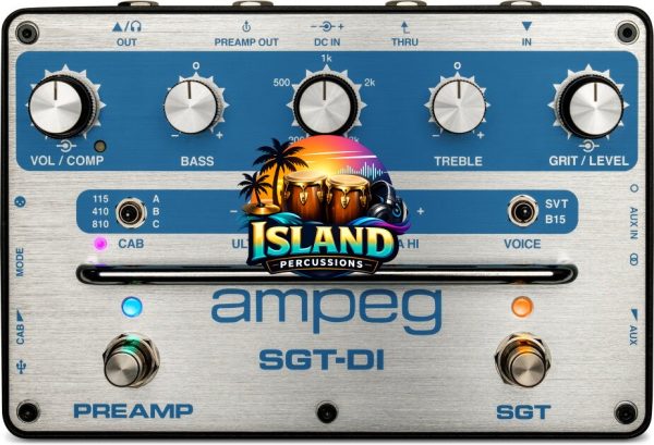 Ampeg SGT-DI Blue Line Anniversary Edition Dual-Voice Preamp Compressor and DI Pedal