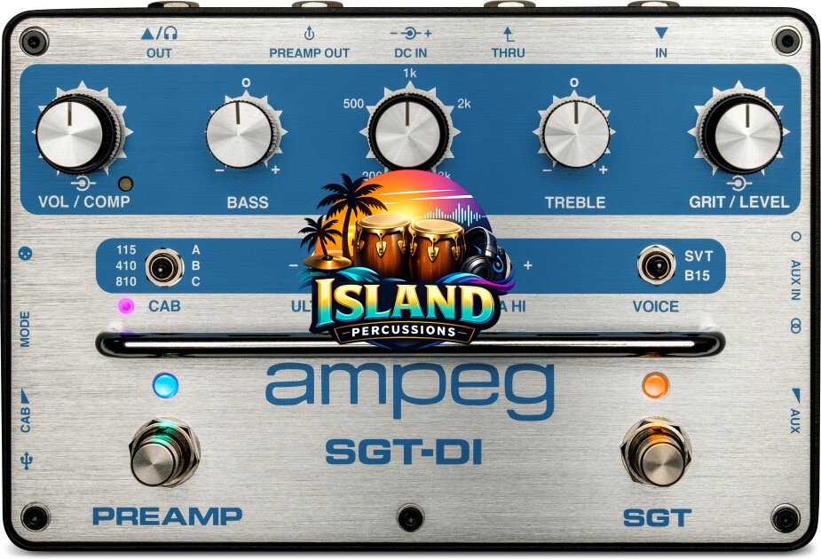 Ampeg SGT-DI Blue Line Anniversary Edition Dual-Voice Preamp Compressor and DI Pedal