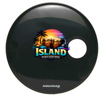 Aquarian Regulator Ported Black Bass Drum Head