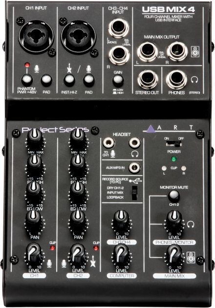 ART USBMix4 4-Channel USB Mixer