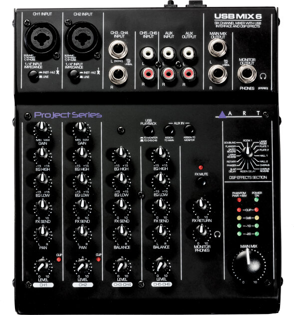 ART USBMix6 6-Channel USB Mixer