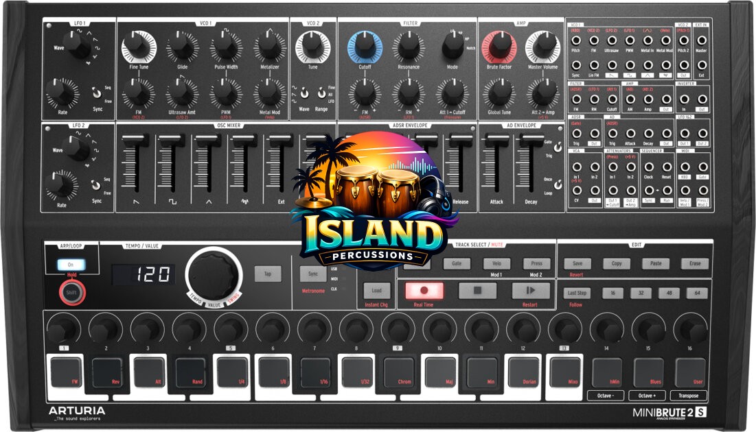 Arturia MiniBrute 2S Noir Analog Desktop Synthesizer