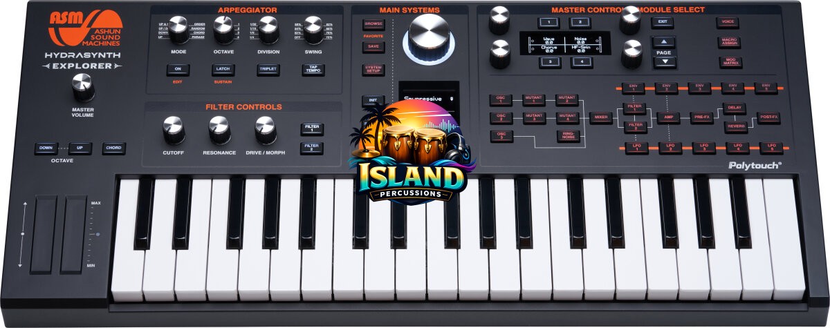ASM Ashun Sound Machines Hydrasynth Explorer Synthesizer, 37-Key