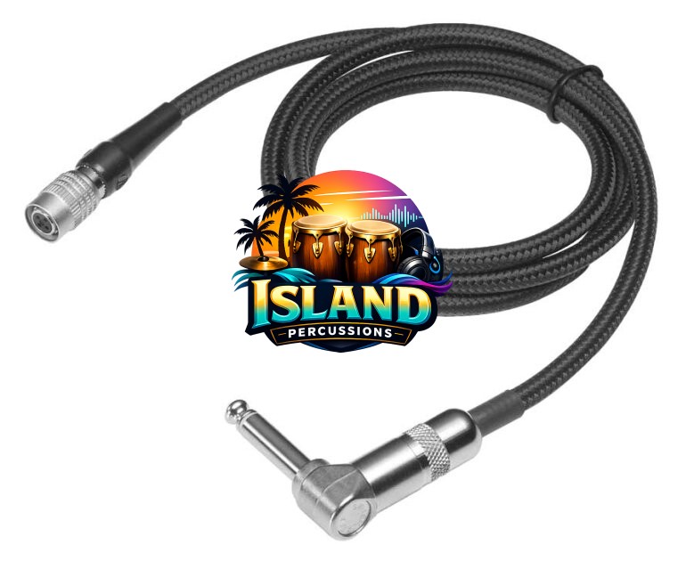 Audio-Technica AT-GRcW PRO Premium Right-Angle Guitar Input Cable for UniPak Bodypack Wireless Transmitter