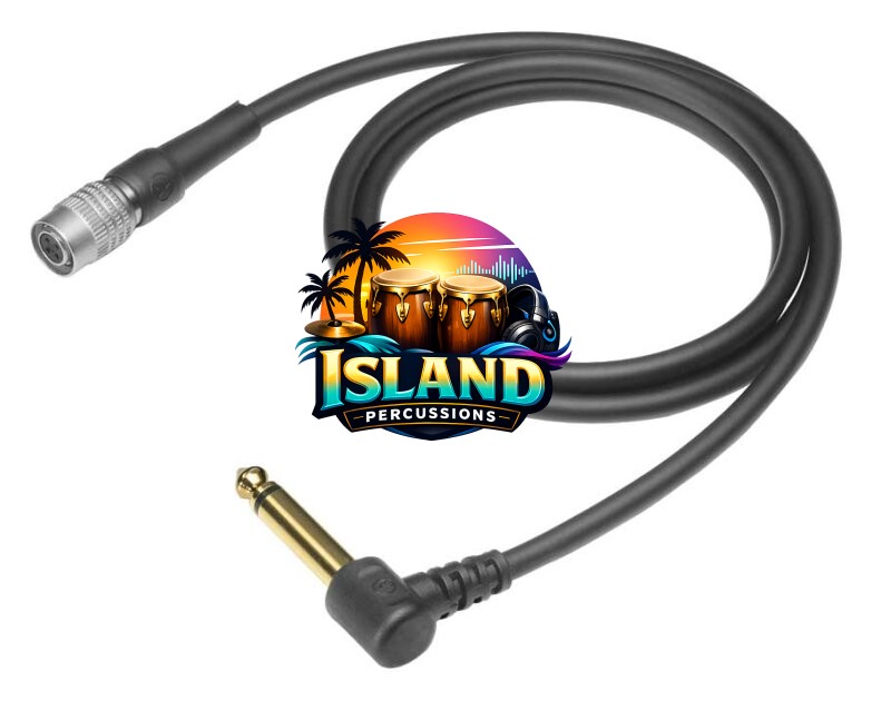 Audio-Technica AT-GRcW Right-Angle Guitar Input Cable for UniPak Bodypack Wireless Transmitter