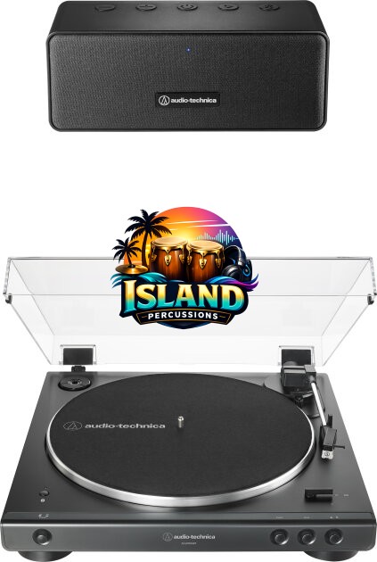 Audio-Technica AT-LP60XBT-BK-BDL65X -- AT-LP60XBT-BK Turntable and AT-SP65XBT Speakers Bundle