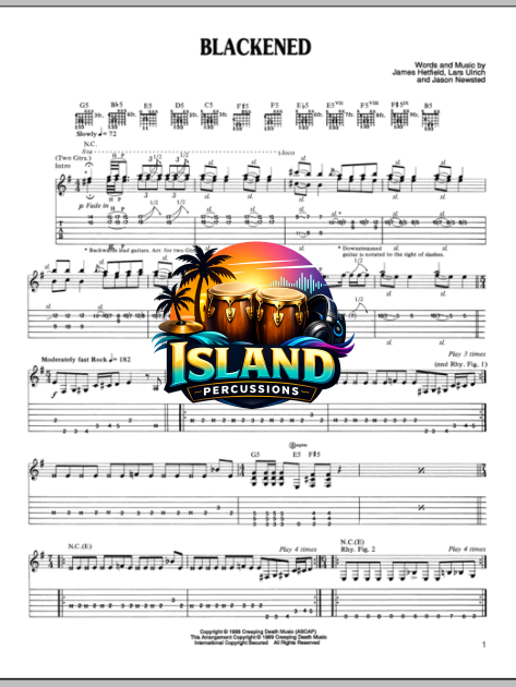 Blackened - Guitar TAB
