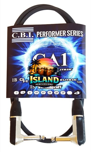CBI GA1 American-Made Instrument Cable with Right Angle Plugs