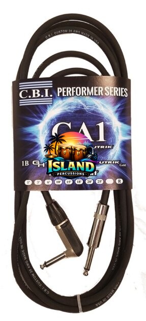 CBI GA1 American-Made Instrument Cable with Straight and Right Angle Plugs