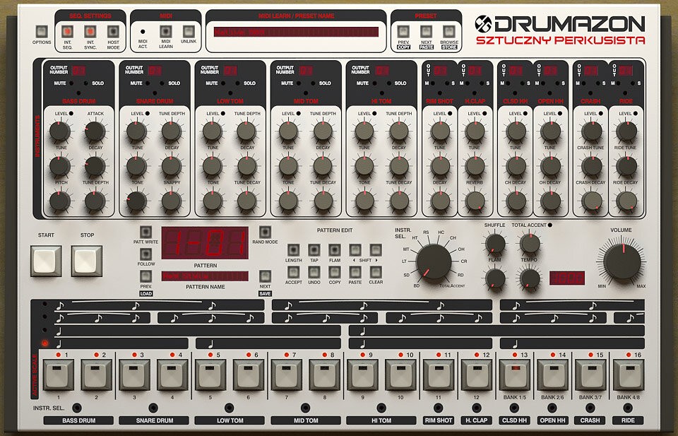 D16 Group Drumazon Drum Machine Plug-in Software