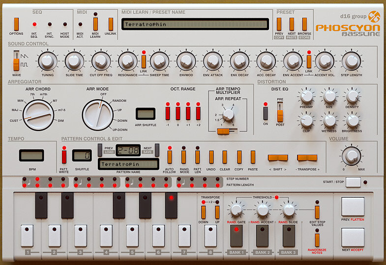 D16 Group Phoscyon Bassline Synth Plug-in Software