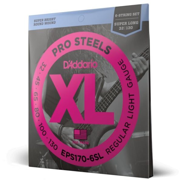 D'Addario EPS1706SL 6-String Pro Steels Bass Strings