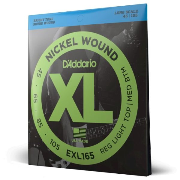 D'Addario EXL165 XL Nickel Wound Bass Strings (Long Scale)