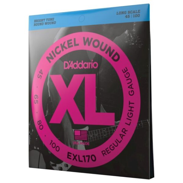 D'Addario EXL170 XL Nickel Wound Bass Strings (Soft, Long)