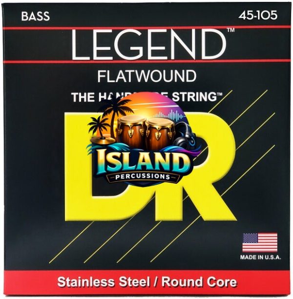 DR Strings Legend Polished Flatwound Stainless Steel Bass Strings