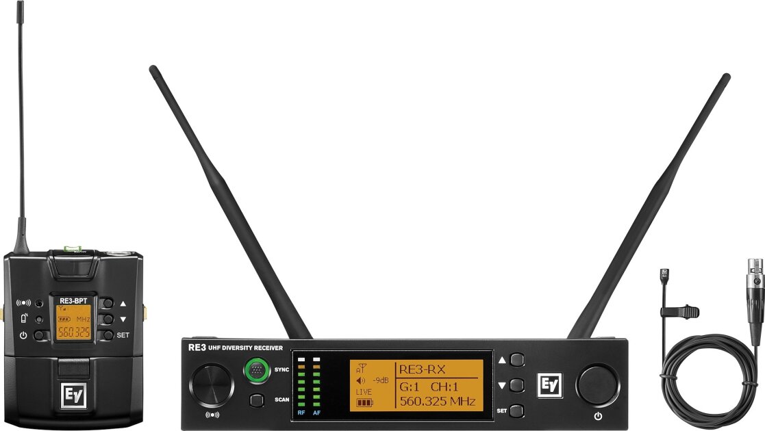 Electro-Voice RE3-BPOL Wireless Omnidirectional Lavalier Microphone System