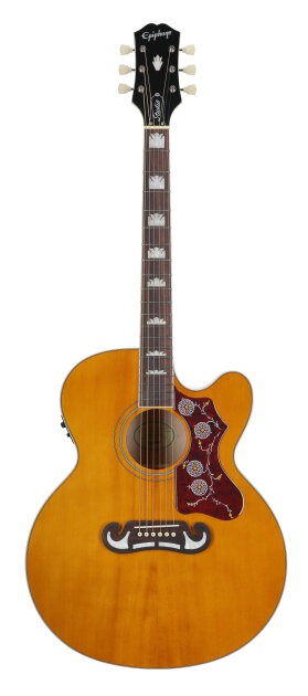 Epiphone Exclusive J-200 Studio EC Acoustic-Electric Guitar (with Gig Bag)