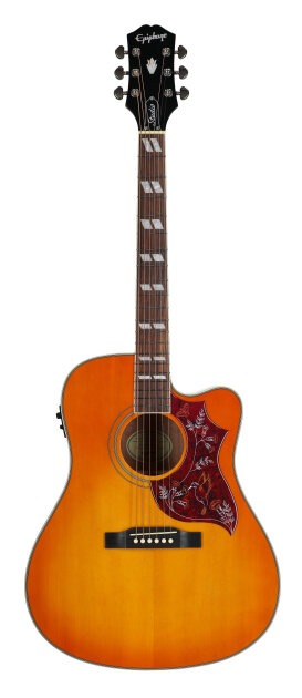 Epiphone Hummingbird Studio EC Acoustic-Electric Guitar (with Gig Bag)