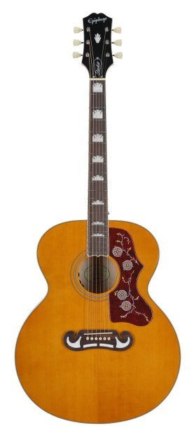 Epiphone J-200 Studio Jumbo Acoustic-Electric Guitar (with Gig Bag)