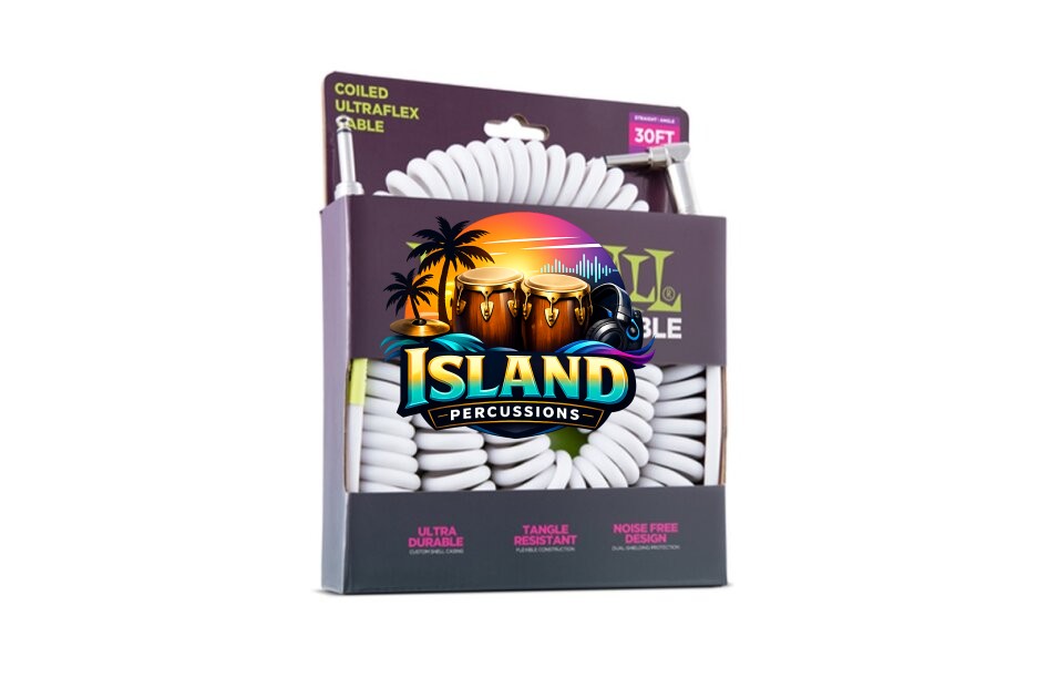 Ernie Ball Coiled Instrument Cable (with One Angled End)