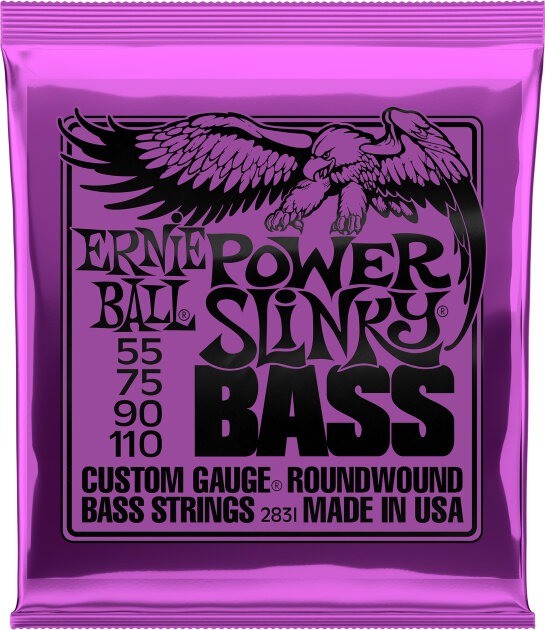 Ernie Ball P02831 Nickel Wound Power Slinky Electric Bass Strings
