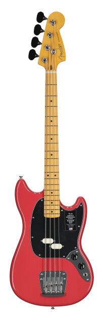 Fender American Professional Classic Mustang Electric Bass, Maple Fingerboard (with Gig Bag)