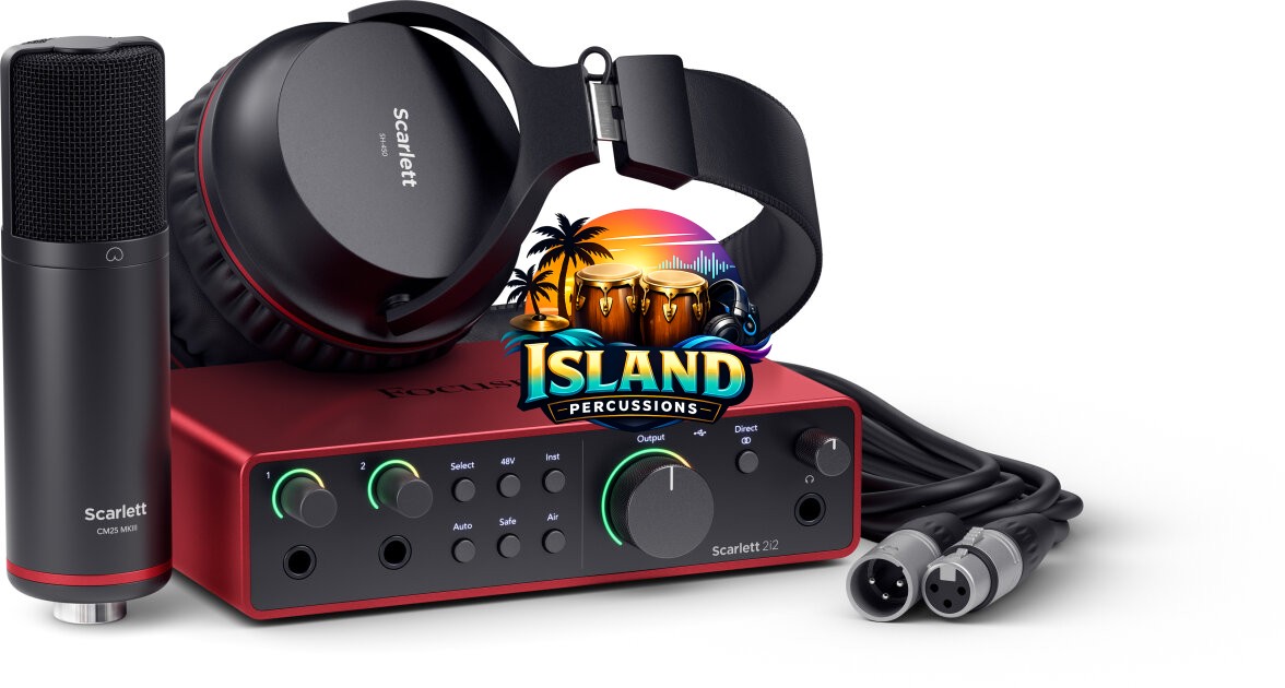 Focusrite Scarlett 2i2 Studio Gen 4 Audio Interface Recording Package