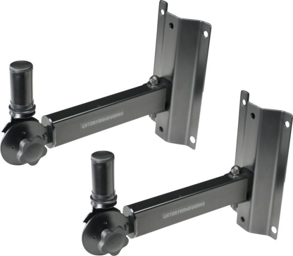 Gator Adjustable Wall-Mount Speaker Brackets, Pair