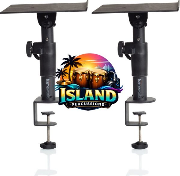 Gator GFWSPKSTMNDSKCMP Clamp-On Desktop Monitor Stands, Pair