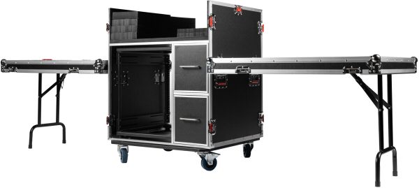 Gator GTOUR Mixer Flight Case with Two Drawers and Tables