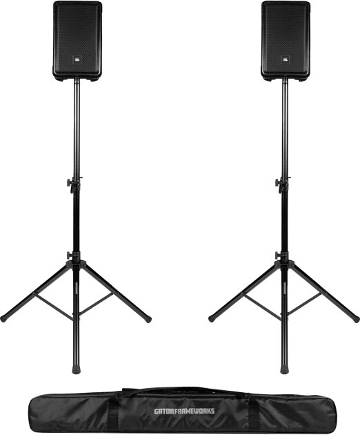 Gator RI-SPKRSTDSET-250-AL Speaker Stand Set (with Gig Bag)