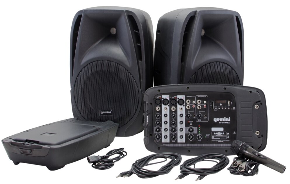 Gemini ES-210MXBLU Portable PA System