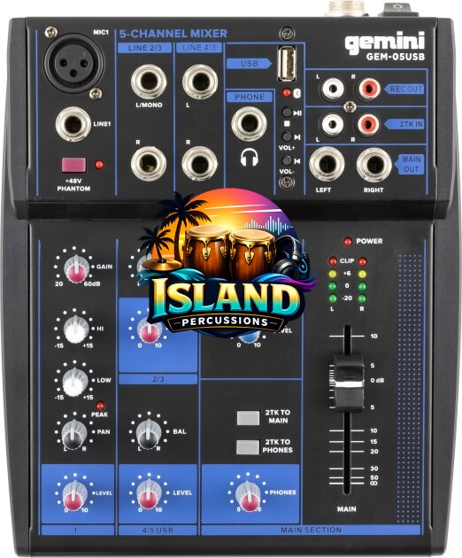 Gemini GEM-05USB Mixer with Bluetooth