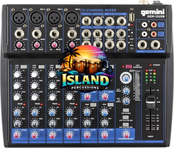 Gemini GEM-12USB Mixer with Bluetooth