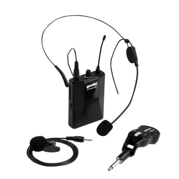 Gemini GMU-HSL100 UHF Wireless Headset and Lavalier Microphone System