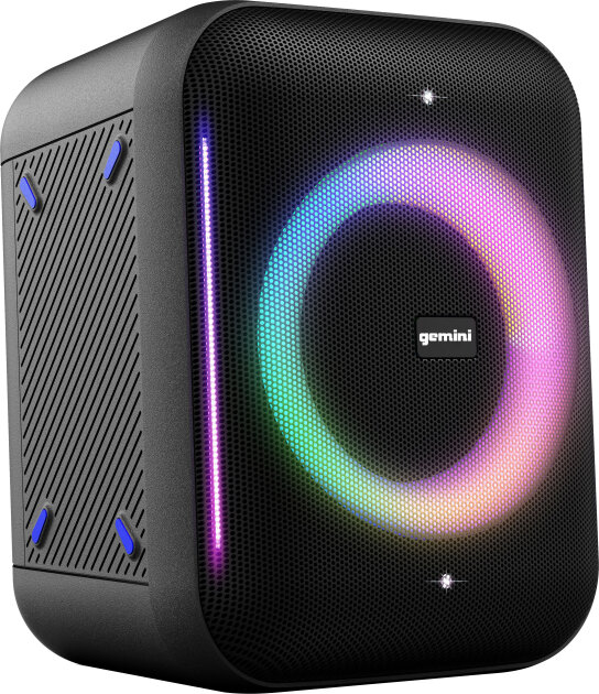 Gemini GRV-650L UltraRave Battery-Powered Bluetooth Speaker with LED Lights & Wireless Mic (320 Watts)