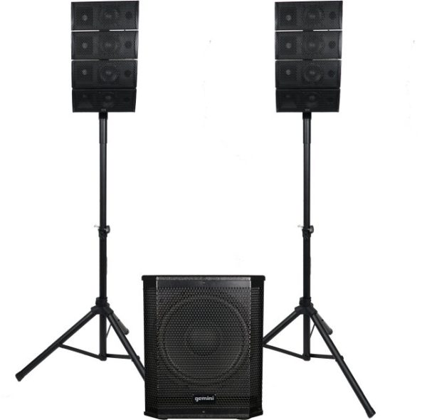 Gemini LRX-448 Portable Line Array PA System with Subwoofer